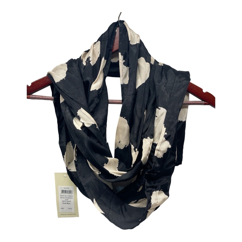 Masai Women's Scarf Black White One Size‎ MSRP $38